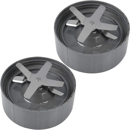 Allecto Premium - Hood vervanging 2-pack grijs voor NutriBullet Pro 900w 600w Juicer - Blade onderdelen met rubberen afdichtingsringen. van Merkloos