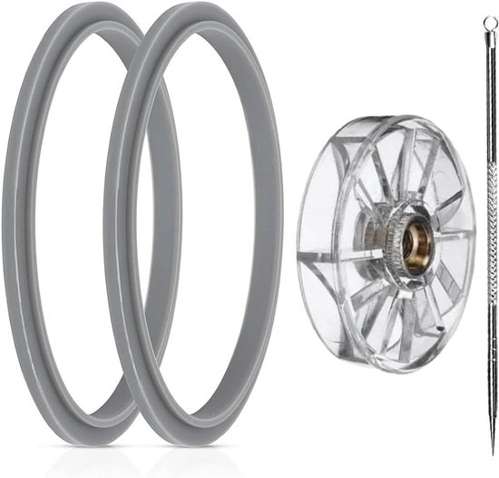 Allecto Premium - Rubber Ring Seal Gaskets en Top Base Gear Vervangingsonderdelen voor Blender Nutribullet 600 900 Serie - Set van 2 Stuks van Merkloos