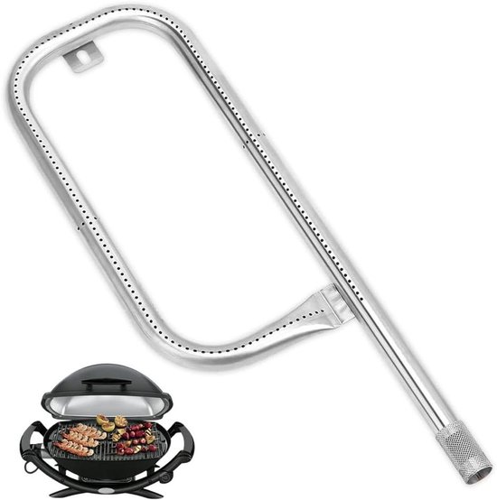 Allecto Premium - RVS Branders voor Gasbarbecues Weber Q100 Q120 Q1000 Q1200 Serie - Reserveonderdelen Gasbarbecue - Vervangingsbrander voor 386001 386002 516002 516001 50060001 - Branderbuis van Allecto Premium