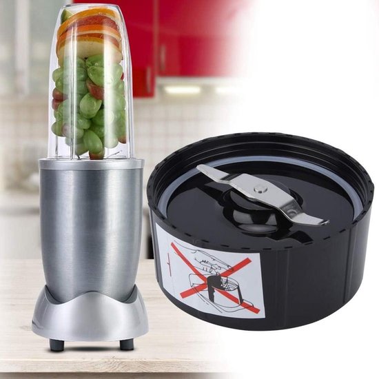 Allecto - Reserve Mes - Vervanging - Zwart - Blender - Kruismes - Platte mes - Rubberen pakking - Geschikt voor Magic Bullet - 250W van Merkloos