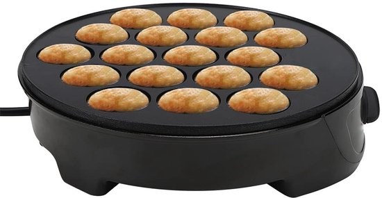 Allecto - Takoyaki-machine - Elektrische keukenmachine - 18 gaten non-stick - Zwart - Japanse takoyaki - Perfect voor snacks - Geschikt voor fruit ... van Merkloos