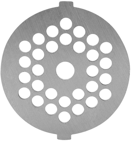 Allecto - Vleesmolenplaat - RVS plaat - Voedselmolen - Vleesplaatmessen - Keukenmachine - Worstopvulapparaat - 57x4 mm - 5mm gaatjes - Voedselverwe... van Merkloos