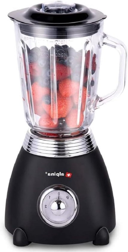 alpina Blender, glass jug 1.5 l, 3 levels, 230 V, 500 W, 50/60 Hz, black van Alpina