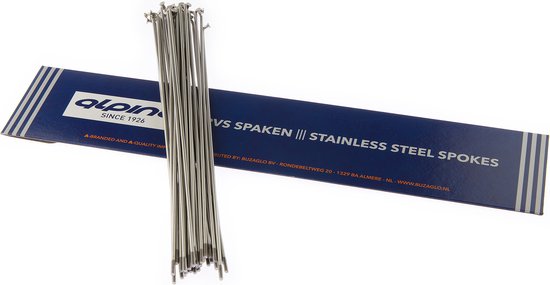 Alpina Spaken 14G (2,00mm) 258mm RVS Zwart (P36) van Alpina
