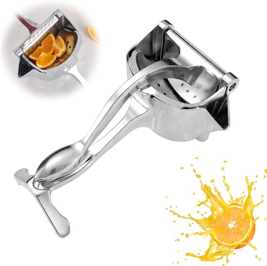 Aluminium Fruitpers - Limoenpers - Handmatige Citroenpers - Lemon squeezer - Citrusknijper - Fruitpers - Sinaasappelpers - Zilver