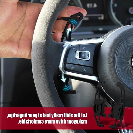 Aluminium Versnellingspook voor VW Golf MK7 GTI R R-Line Scirocco 2015-2019 - Stuurwiel Accessoire, Zwart, Duurzaam en Ergonomisch van Merkloos