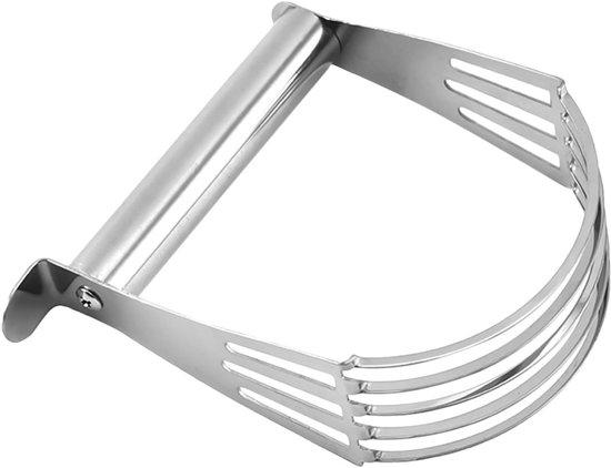 Ambachtelijke Bakmixer - Deegsnijder - Deeg Mengen - Ergonomisch Antislip Handvat - 133 x 12 cm - Zilverkleurig