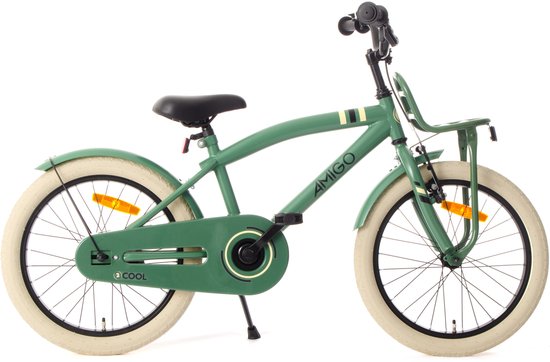 AMIGO 2Cool Jongensfiets 20 Inch - Kinderfiets voor 6 tot 8 Jaar - 115-125 cm - Groen van AMIGO