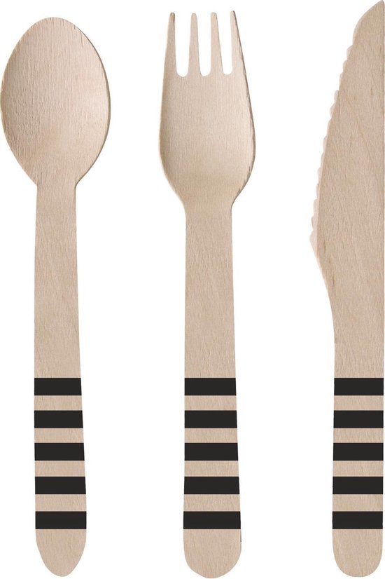 Amscan Feestbestek Voetbal 16,5 Cm Hout Bruin/zwart 24 Stuks van Amscan