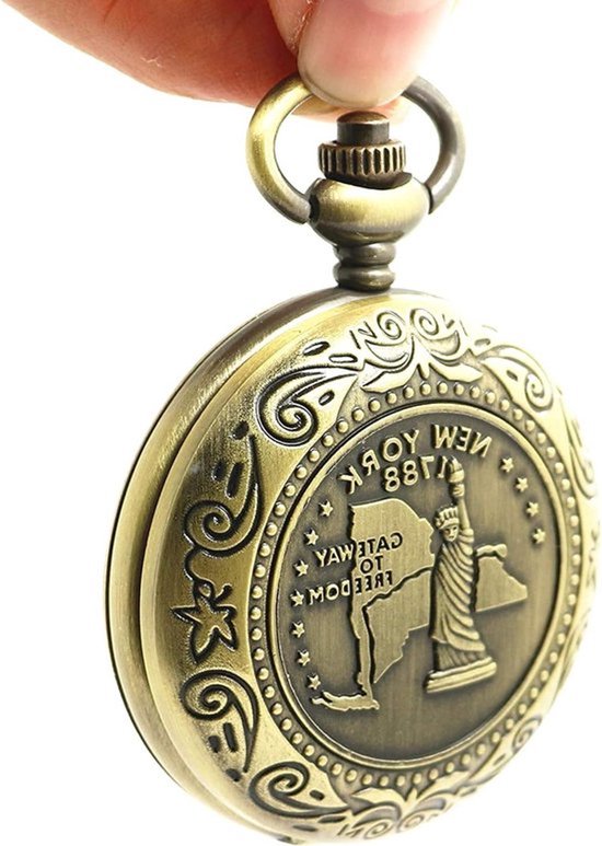 Antieke Afwerking Pocketkompas met Ketting voor Overleving, Wandelen, Kamperen en Buitenactiviteiten