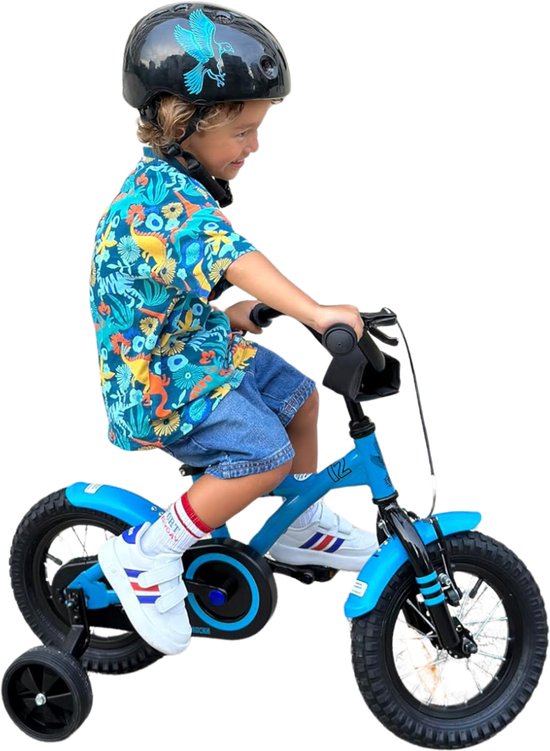 ApexArte® Kinderfiets 3 Jaar - Loopfiets 14 inch - Fiets Meisjes & Jongens - Blauw van ApexArte