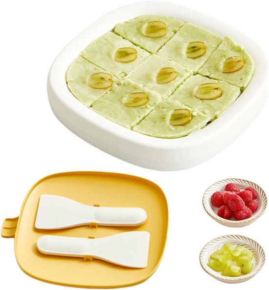Apparaat Om IJs Te Rollen - IJsmaker Tray - Desserts Maken - Roestvrij Staal - 23x23x39.5 cm - Crèmekleurig