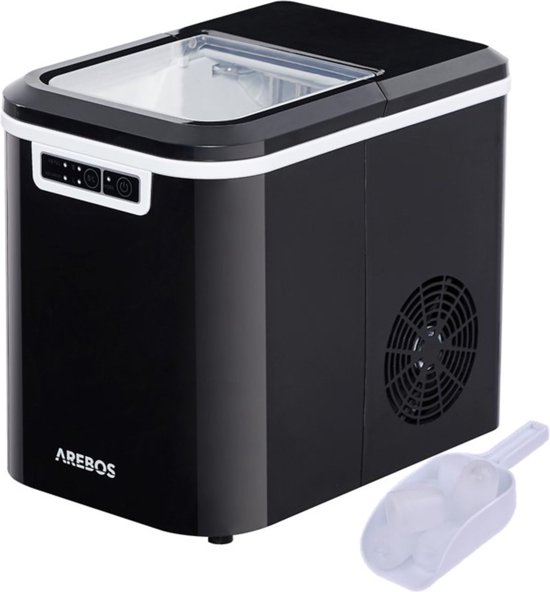 AREBOS IJsblokjesmachine - Ijsmachine - 2,2 L - 12kg in 24h - Zwart van AREBOS
