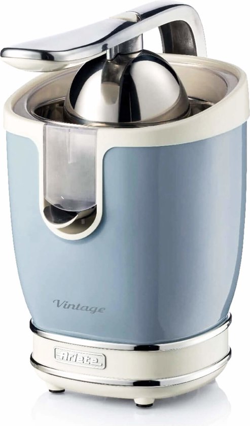 Ariete 0413/05 - Vintage elektrische citruspers - 400 Watt - 2 perskegels - 600 ml inhoud - blauw van Ariete