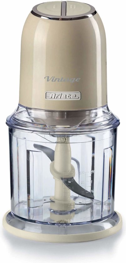 Ariete 0438/03 | Vintage hakmolen | 600 ml Inhoud | 400 Watt | 2 snelheden | Beige van Ariete