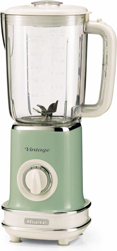 Ariete 0568/14 - Vintage blender - 500W - 1,5L inhoud - 2 snelheden met pulse - Groen van Ariete