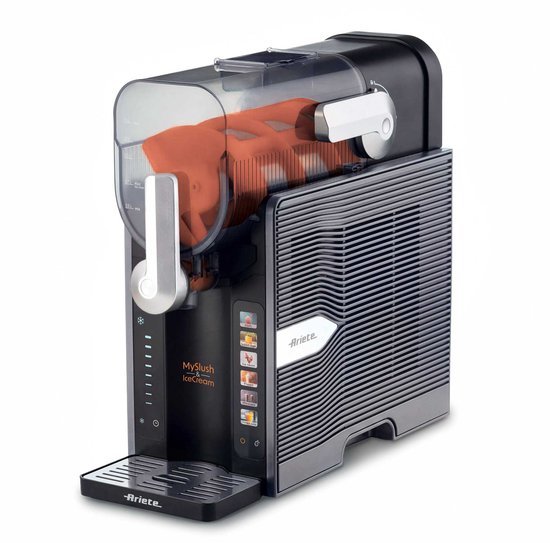 Ariete 0655/00 MySlush & IceCream Machine - Geen IJs Nodig - 6 Programma's - Slush Puppy Maker, roomijs, Granita, Frappé, Milkshakes en meer - Zelfreinigingsmodus - Zwart van Ariete