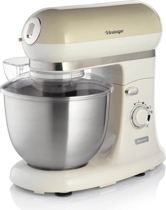 Ariete 1588/03 | Vintage keukenmachine | 5.5 liter | 3 accessoires | 2400 Watt | 7 snelheden | Beige van Ariete