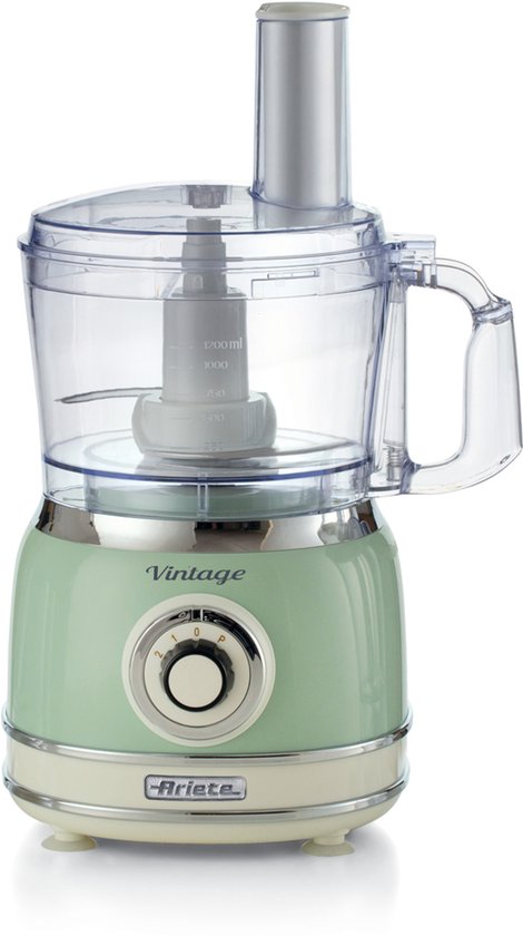 Ariete 1781/04 - Vintage food processor- 1000W - 2L inhoud - 2 snelheden - Groen van Ariete