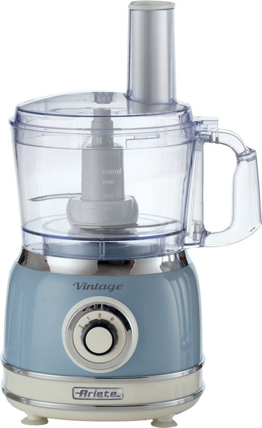 Ariete 1781/05 - Vintage food processor- 1000W - 2L inhoud - 2 snelheden - Blauw van Ariete