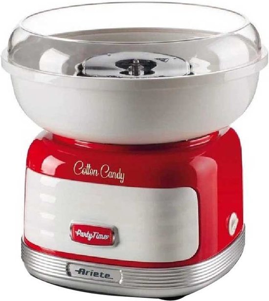 Ariete 2973/00 - Retro Suikerspinmachine - suikerspin machine - voor kinderfeestjes en partijen - 500 Watt - Rood