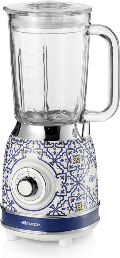 Ariete Capri 0583 - Italiaans design blender - 1100 Watt - glazen kan - 1,5 liter inhoud - Ice crush van Ariete