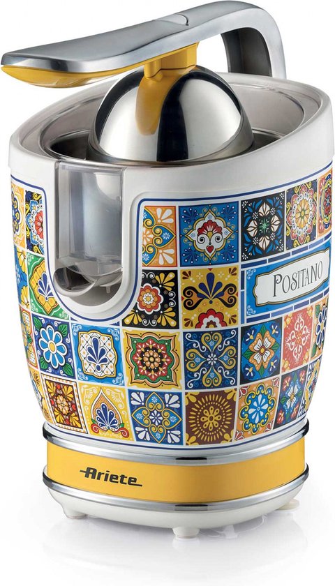 Ariete Positano 0413| Italiaans design elektrische citruspers - 400 Watt - 2 perskegels - 600 ml inhoud van Ariete