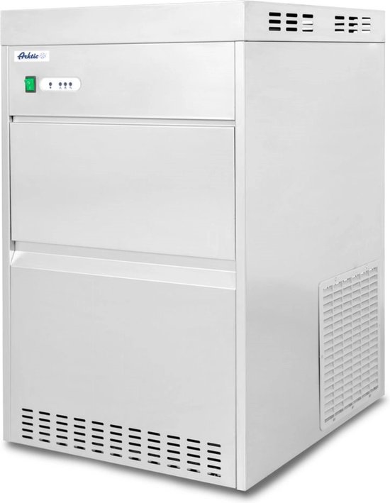 Arktic Vlokijsmaker - roestvast staal - 85 kg/dag - blauw LED-licht - 20 kg opslag van Arktic