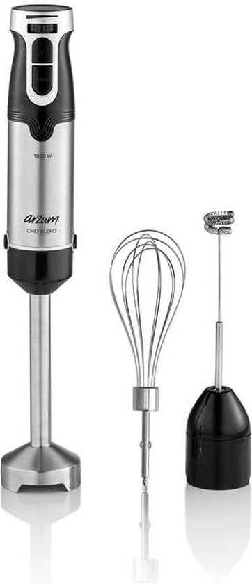arzum AR1160 Staafmixer 1000 W Traploze snelheidsinstelling Zwart, Inox van Arzum