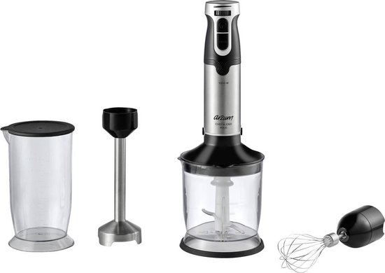 arzum AR1162 Staafmixer 1000 W Met maatbeker, Met mixbeker, Traploze snelheidsinstelling Zwart, RVS van Arzum