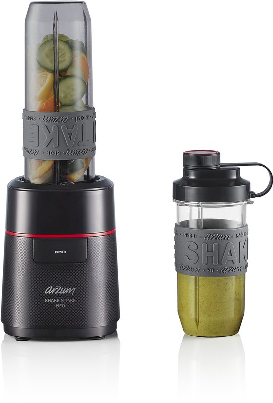 Arzum Shake 'n Take NeoBlender AR1147 - Mini blender - 500W - Zwart van Arzum