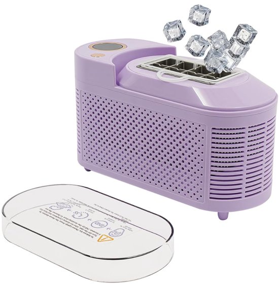 Aura® Ijsblokjesmachine - ijsmachine - ijsblokjesmakers - 8 ijsblokjes per 15 minuten - Paars - 10cm x 22cm x 13cm van Aura®