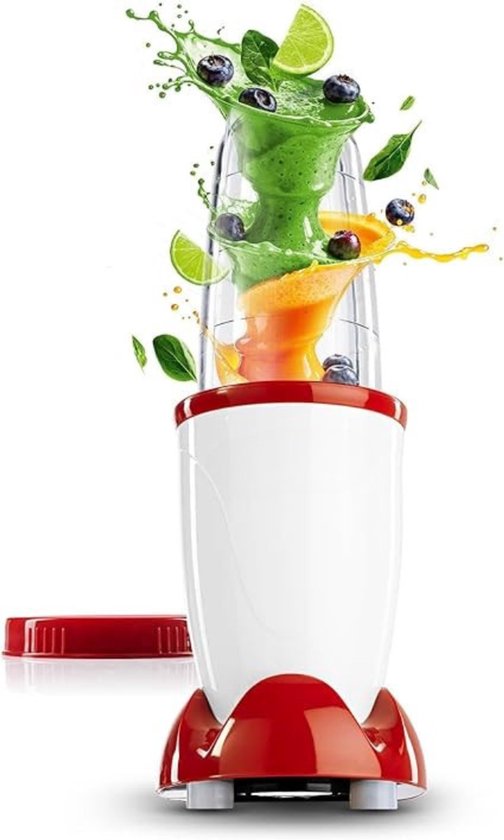 Aura® Mixer staafmixer - Mixer - Mixer handmixer - Wit and Rood - ‎34cm x 13cm x 13cm van Aura®