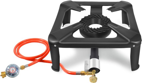 Aura® Wokbrander - Kookbrander - Wok Brander – Camping Kooktoestel – Zwart - 40cm x 40cm x 17cm van Aura®