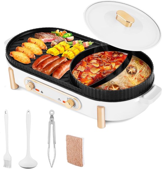 Aurixi® Hotpot Electrisch - Hotpot - Wit - 50cm x 20cm x 15cm