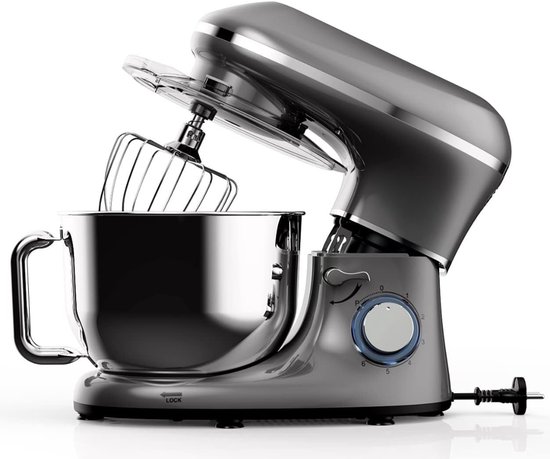 Aurixi® Mixer met Mengkom - Keukenmachine - Keukenrobot - Inclusief Extra Accessoires - Antraciet- ‎43cm x 36cm x 27cm; 6.58 kg van Aurixi