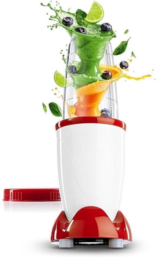 Aurixi® Mixer staafmixer - Mixer - Mixer handmixer - Wit/Rood - ‎34cm x 13cm x 13cm van Aurixi®