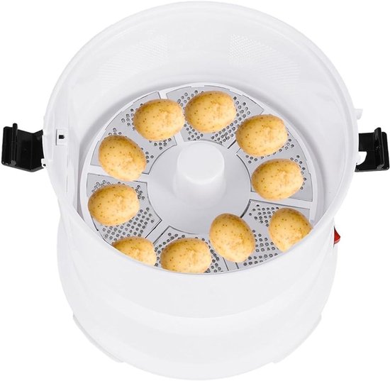 Automatische Aardappelschilmachine - Elektrische Dunschiller - Snel Groenten Schillen - 2-in-1 Functie - 1kg Capaciteit - Wit