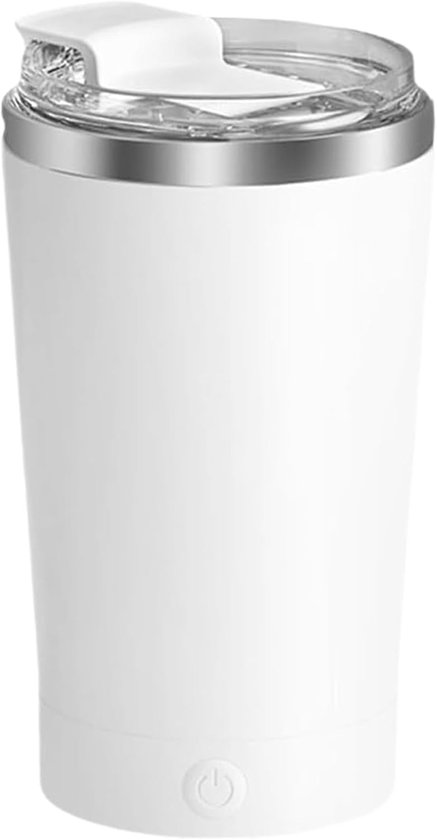 Automatische Beker - Mixbeker - Dranken Mengen - Magnetische Rotor - 400 ml - Wit