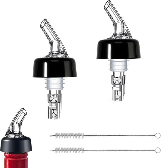 Automatische Cocktail Dispenser met 2 Stuks, Gemeten 2cl/20ml Pouring Spout voor Wijn en Drankjes, Ideaal voor Cocktails en Feestjes van Merkloos