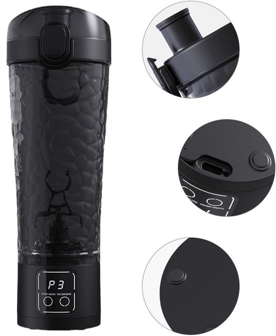 Automatische elektrische blender, 700 ml, zwart