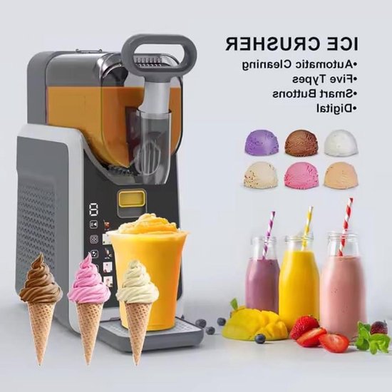 Automatische IJs Machine - Smoothie Maker Slush Machine - Drankjes Bereiden - Geen IJs Nodig - 2 Liter - Zwart