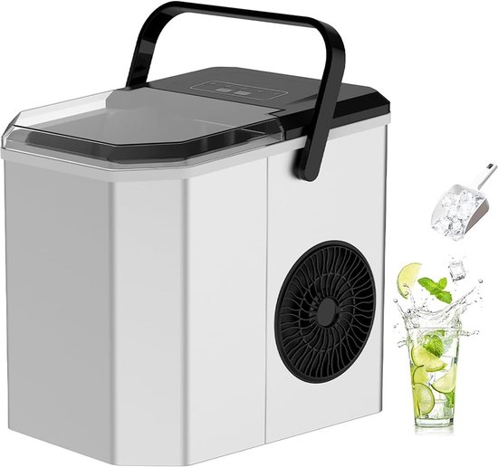 Automatische Ijsmachine - Aanrecht IJsmaker - Snelle IJsblokjes - Zelfreinigend Ontwerp - 9 Stuks Per Keer - Roestvrij Staal