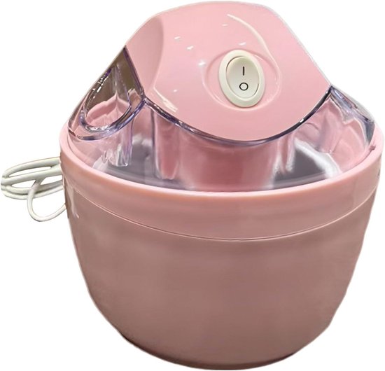 Automatische Ijsmachine - Dessertmaker Mini - Gezonde Desserts Maken - Volledig Geautomatiseerde Bediening - 500 ml Inhoud - Roze