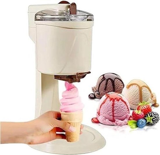 Automatische ijsmachine - Yoghurtmachine dessertmaker - Zelf ijs maken - Met compressor - 1 liter capaciteit - Wit