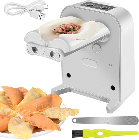 Automatische Knoedelmachine - Deegvorm Gyoza Maker - Thuis Koken - Twee Werkmodi - USB Opladen - Wit