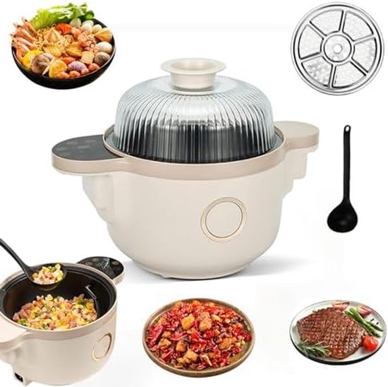 Automatische Kookmachine - Slimme Keukenmachine - Eenvoudig Koken - 360° Rotatie - 3.5L - Wit