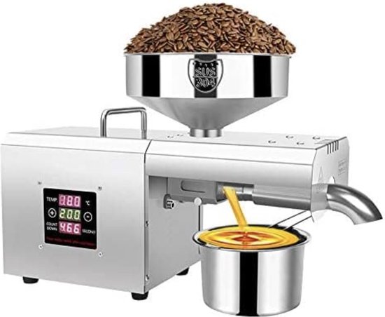 Automatische machine voor oliepers, commerciële olie-extractor, voor kokosnoot, olijfzaad, linnen, pinda, ricinus, hennep, knoopzaad, kanula, sesam