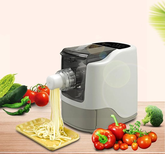 Automatische noodle maker - Noodle pers - Pastamachine Elektrisch - Automatische Pastamachine - Noodle Maker - 480g Meelcapaciteit - 65-75r/min Snelheid - Inclusief 13 Mallen