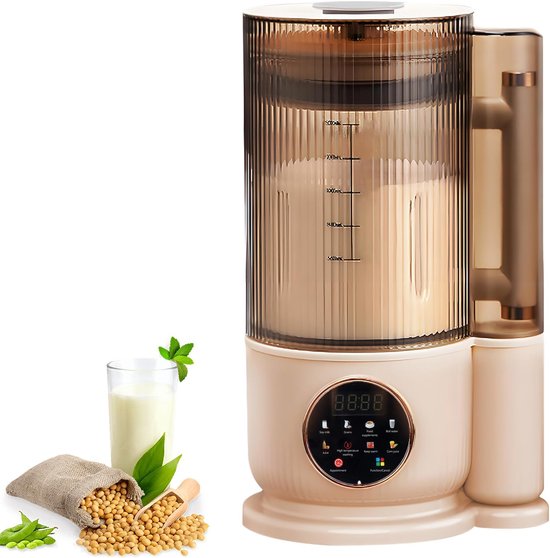 Automatische Noten Melk Machine - 1500 ml - Smoothie en Sapmachine met Zelfreiniging - 8 in 1 Multifunctionele Groenten Melk Machine - 12 Messen voor Havermout, Noten, Fruit